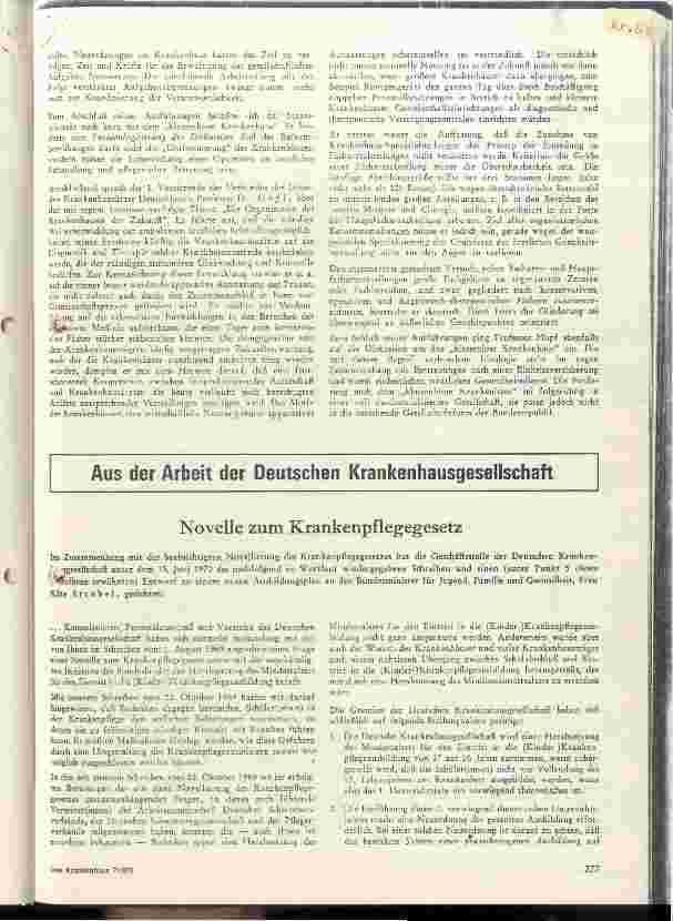 Vorschauseite 1: Novelle zum Krankenpflegegesetz