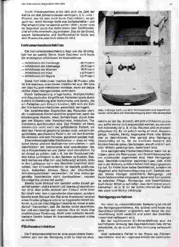 Vorschauseite 2: Aktuelle Probleme bei der Anwendung von Desinfektionsmitteln im Krankenhaus