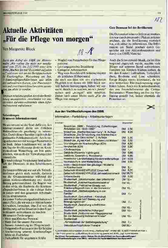 Vorschauseite 1: Aktuelle Aktivitäten Für die Pflege von morgen