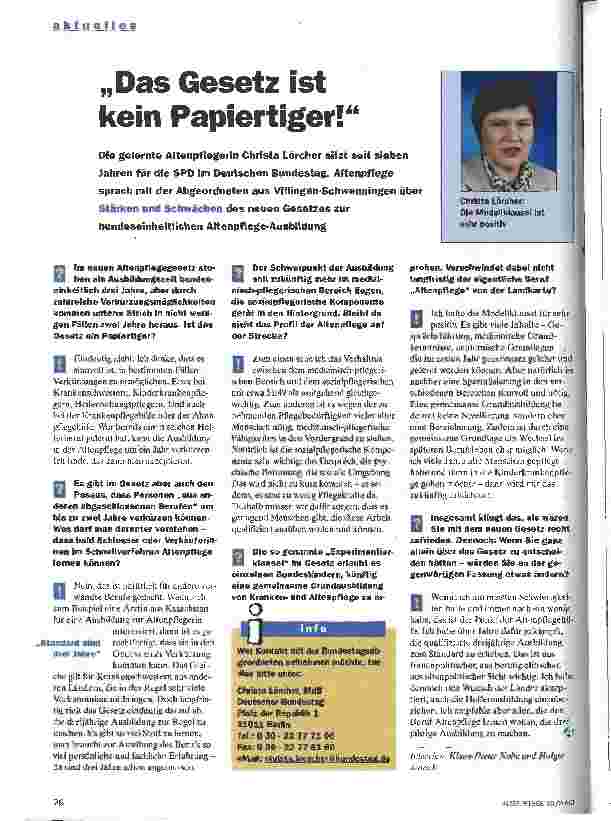 Vorschauseite 1: Das Gesetz ist kein Papiertiger!