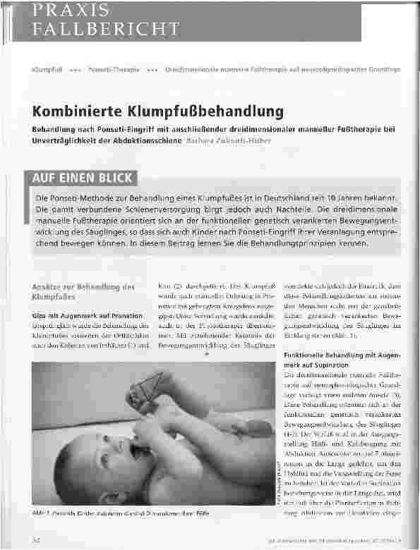 Vorschauseite 1: Kombinierte Klumpfußbehandlung