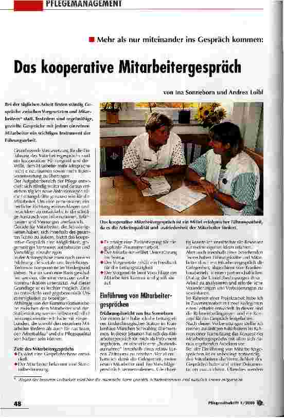 Vorschauseite 1: Das kooperative Mitarbeitergespräch
