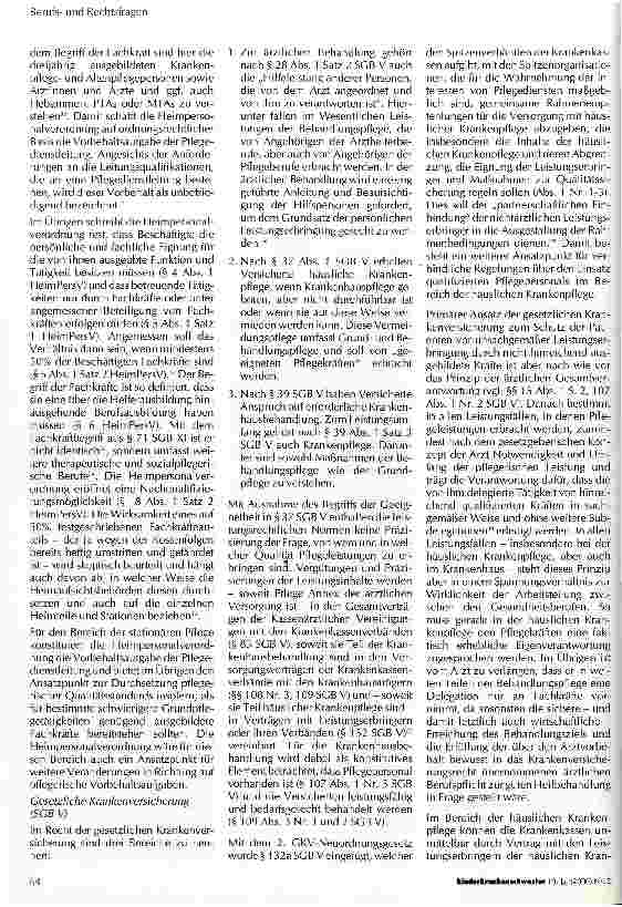Vorschauseite 4: Gibt es einen Königsweg zur berufsrechtlichen Festigung der Pflege?