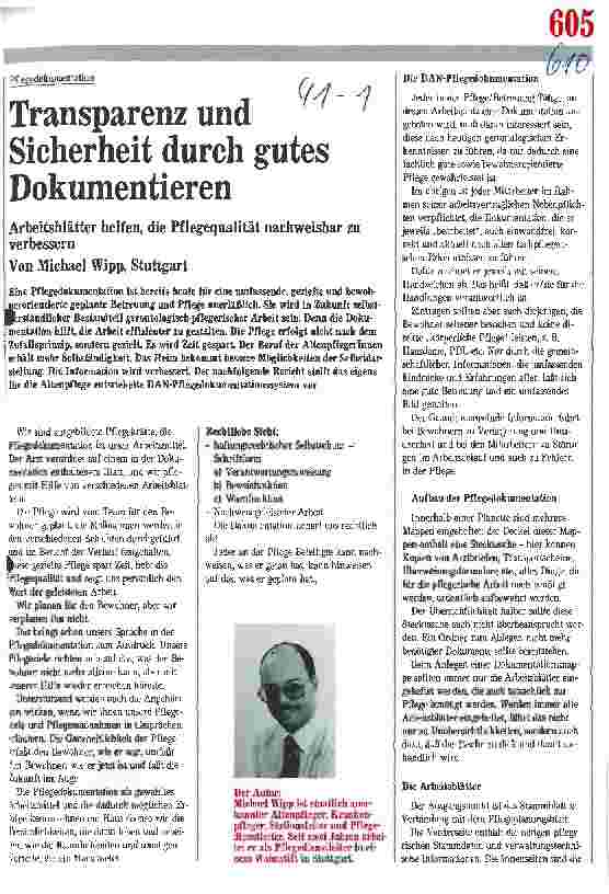 Vorschauseite 1: Transparenz und Sicherheit durch gutes Dokumentieren