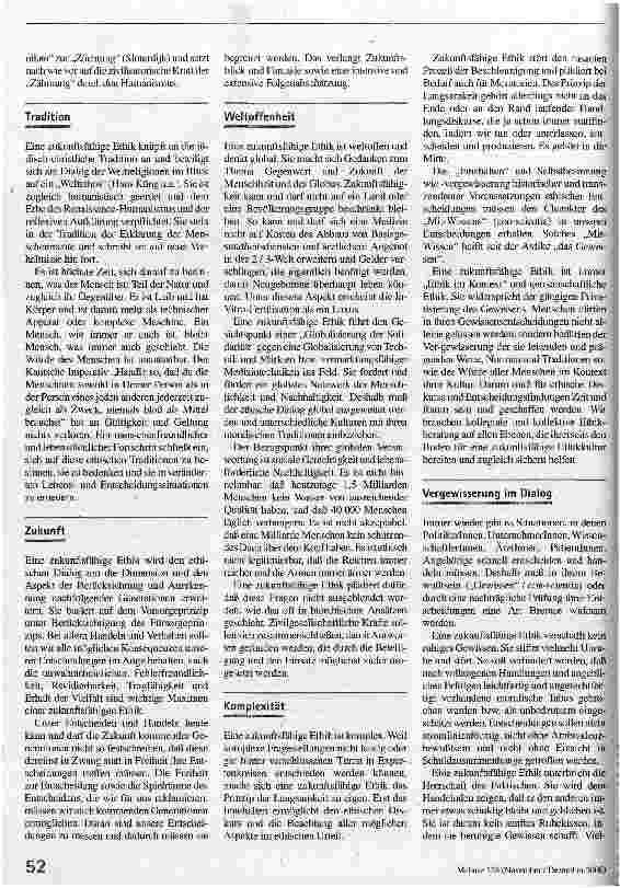Vorschauseite 4: Ehrfurcht vor dem Leben Aufruf zum Dialog für eine zukunftsfähige Ethik