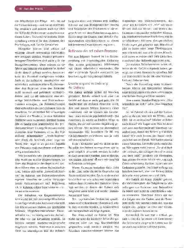 Vorschauseite 5: Die Behandlungskonferenz -Dialog, Reflexion und Transparenz
