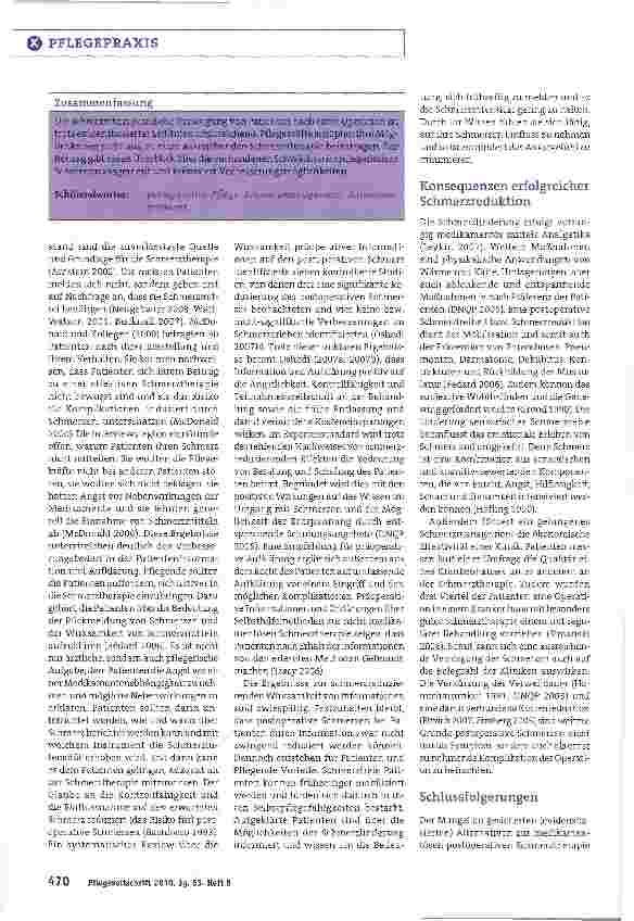 Vorschauseite 3: Die postoperative Schmerztherapie beginnt präoperativ