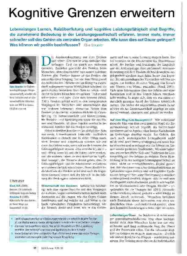 Vorschauseite 1: Kognitive Grenzen erweitern