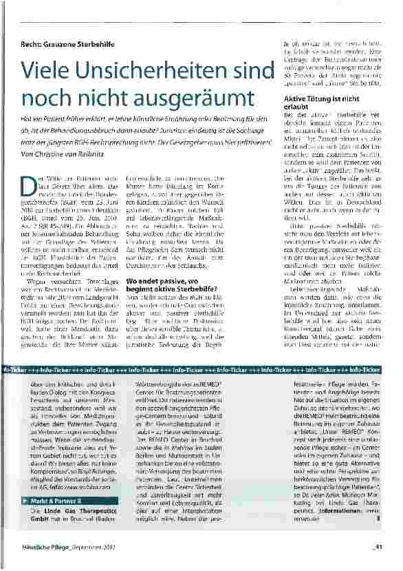 Vorschauseite 1: Homecare Viele Unsicherheiten sind noch nicht ausgeräumt
