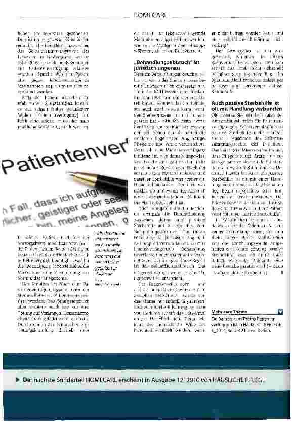 Vorschauseite 2: Homecare Viele Unsicherheiten sind noch nicht ausgeräumt