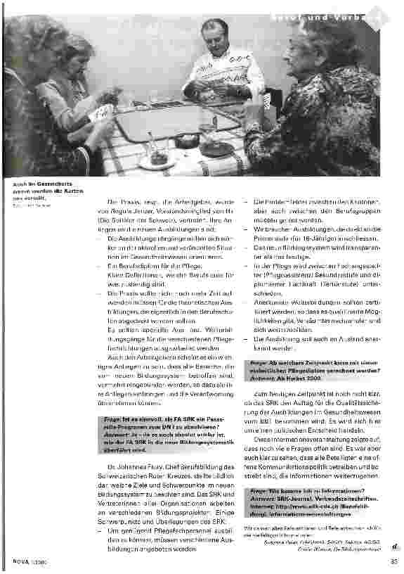 Vorschauseite 2: Bewegung in der Berufsbildung im Gesundheitswesen