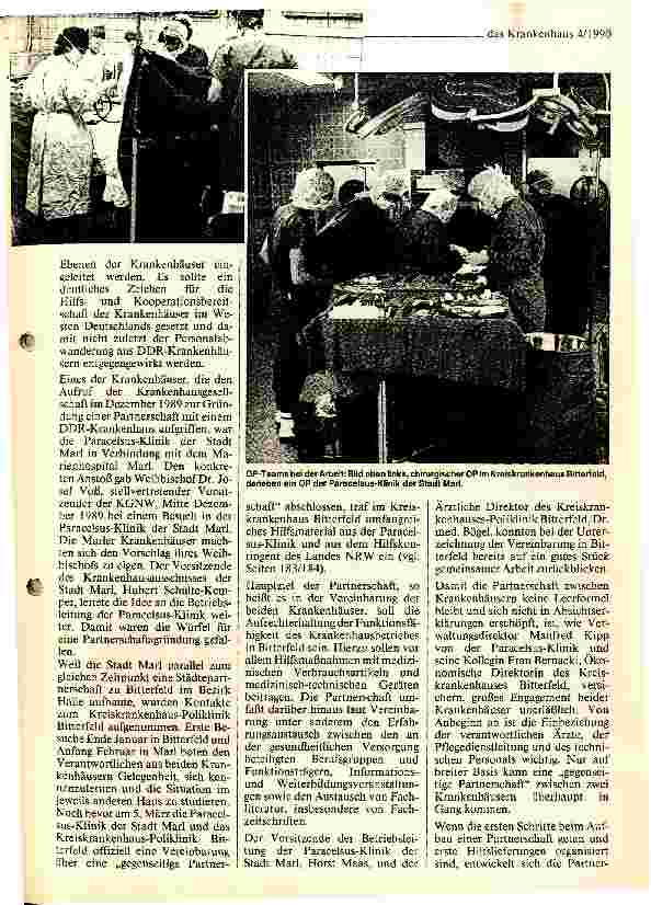 Vorschauseite 3: Krankenhauspartnerschaft Marl-Bitterfeld