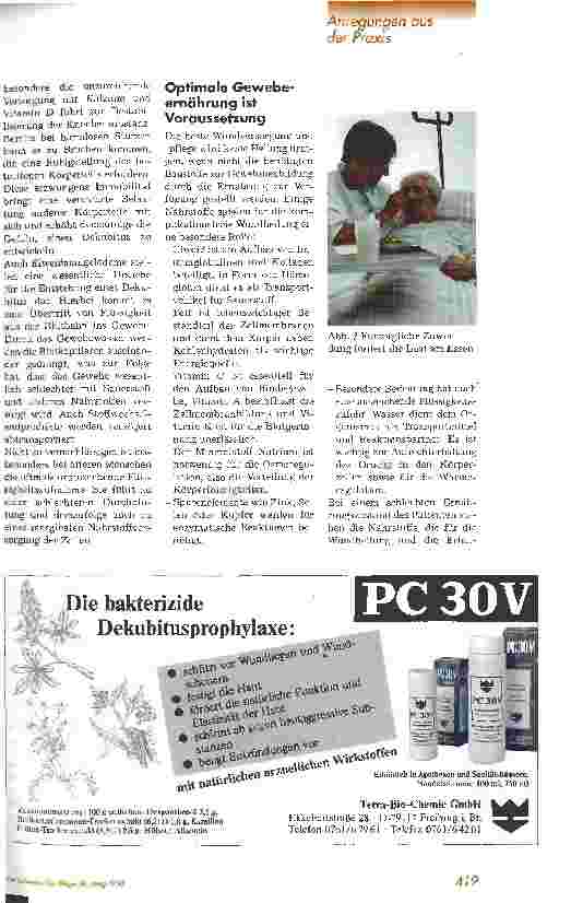 Vorschauseite 2: Ernährung und Dekubitus Bedarfsgerechte Ernährung als Prophylaxe und Therapieansatz
