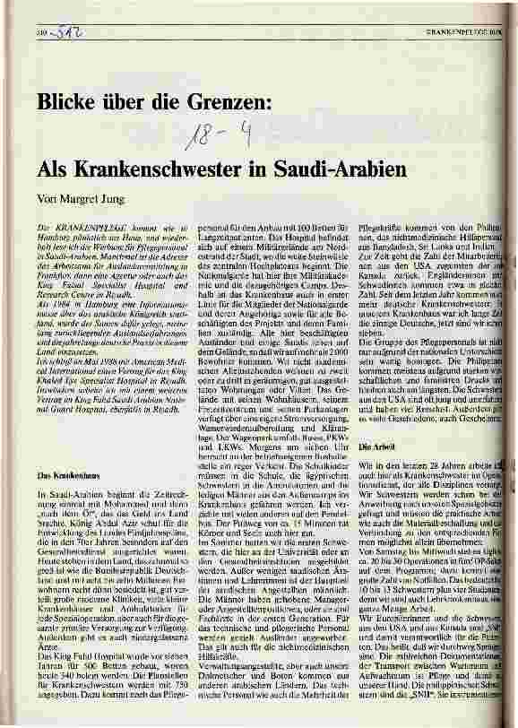 Vorschauseite 1: Blicke über Grenzen Als Krankenschwester in Saudi-Arabien