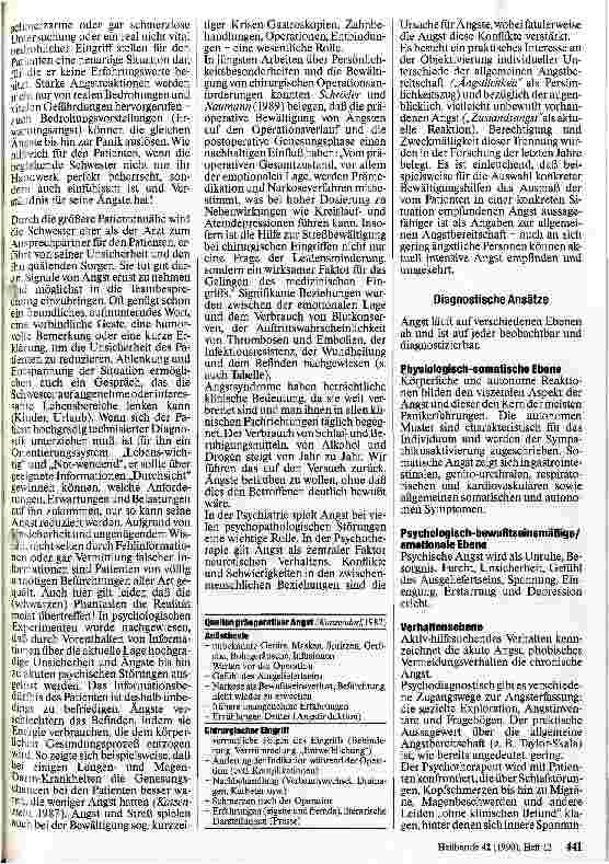 Vorschauseite 2: Zur Psychodiagnostik und klinischen Relevanz von Angst