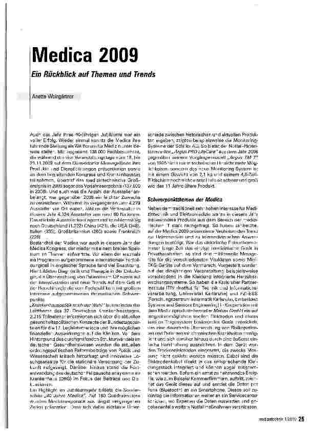 Vorschauseite 1: Medica 2009