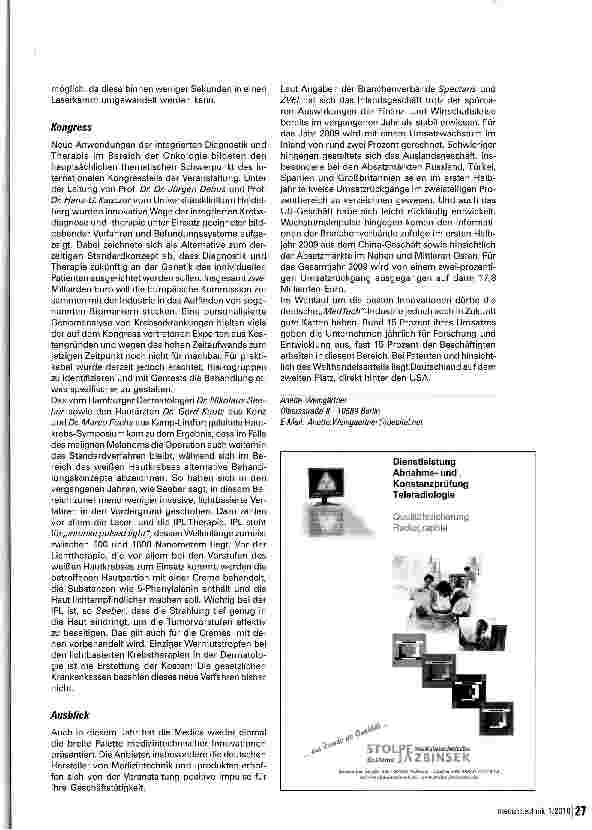 Vorschauseite 3: Medica 2009