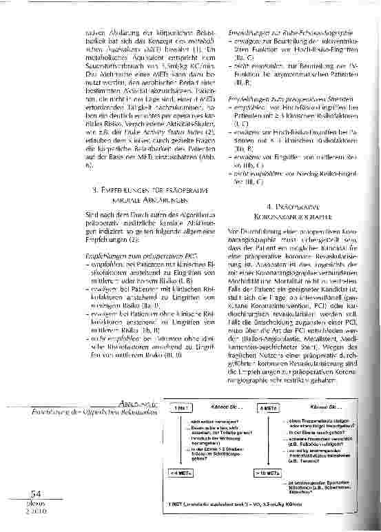Vorschauseite 4: DER KARDIALE RISIKOPATIENT IN DER ANÄSTHESIE: WAS MUSS PRÄOPERATIV ABGEKLÄRT WERDEN?