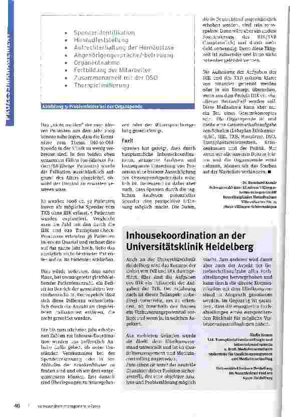 Vorschauseite 4: Vom Transplantationsbeauftragten zum Inhousekoordinator