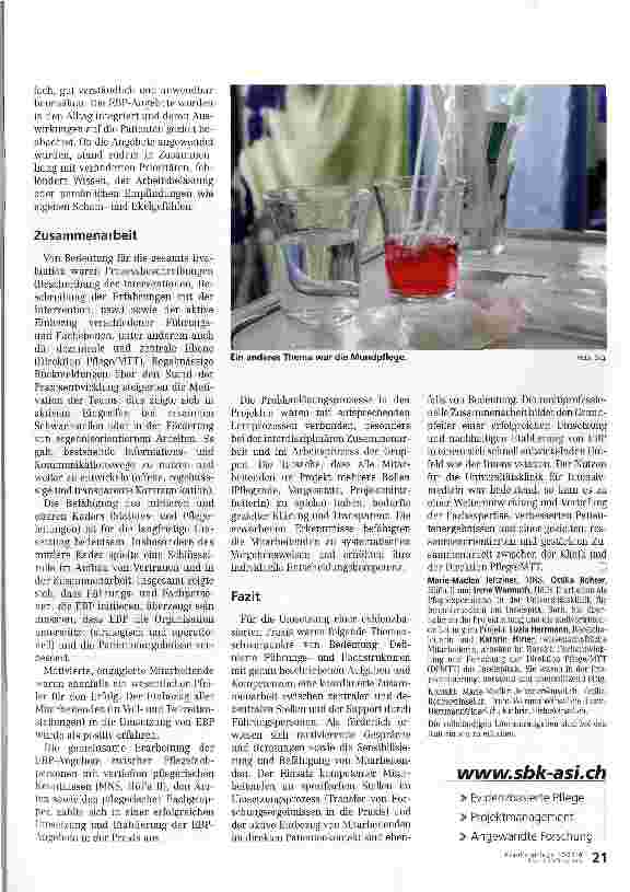 Vorschauseite 4: Entwicklung einer evidenzbasierten Praxis