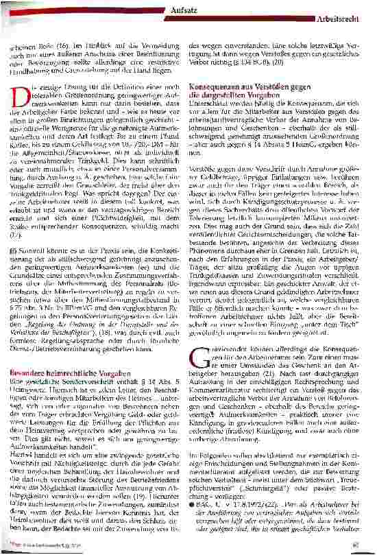 Vorschauseite 5: Die Annahme von Belohnungen und Geschenken
