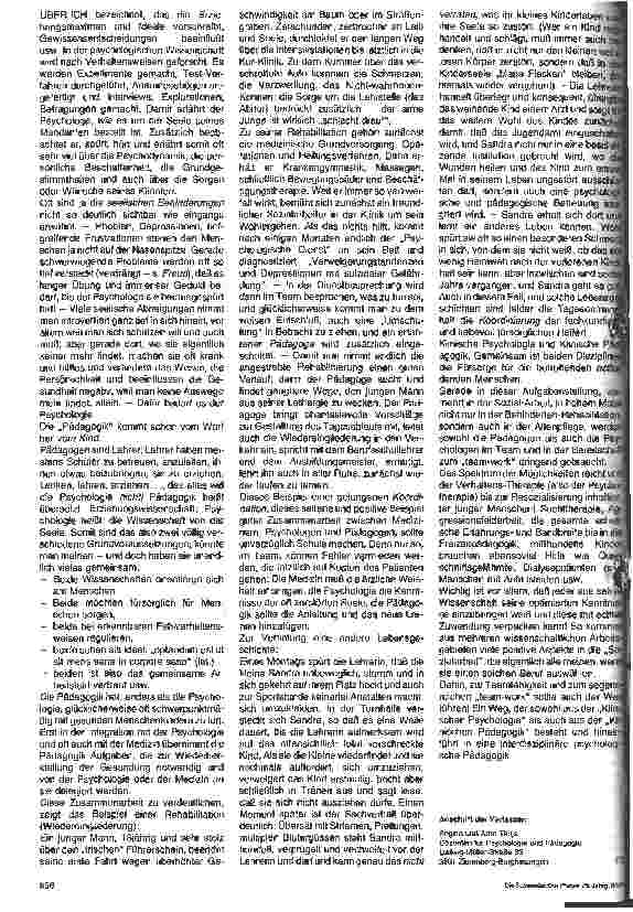 Vorschauseite 2: Klinische Psychologie - Klinische Pädagogik Was haben sie gemeinsam? Wofür benötigen wir sie beide? .. .