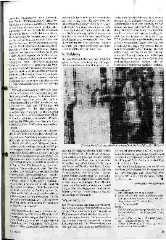 Vorschauseite 2: Pflege in der DDR Aus-, Fortund Weiterbildung