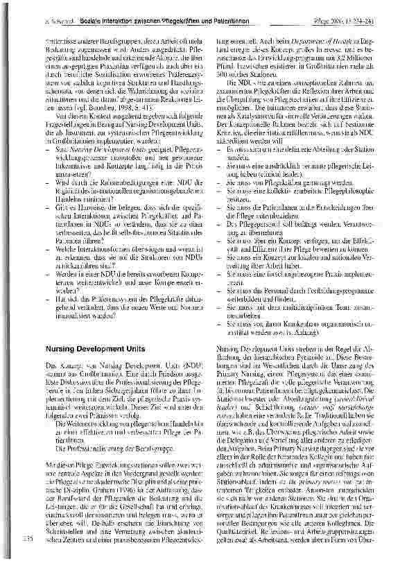 Vorschauseite 2: Soziale Interaktion zwischen Pflegekräften und PatientInnen im Organisationsverlauf einer Nursing Development Unit