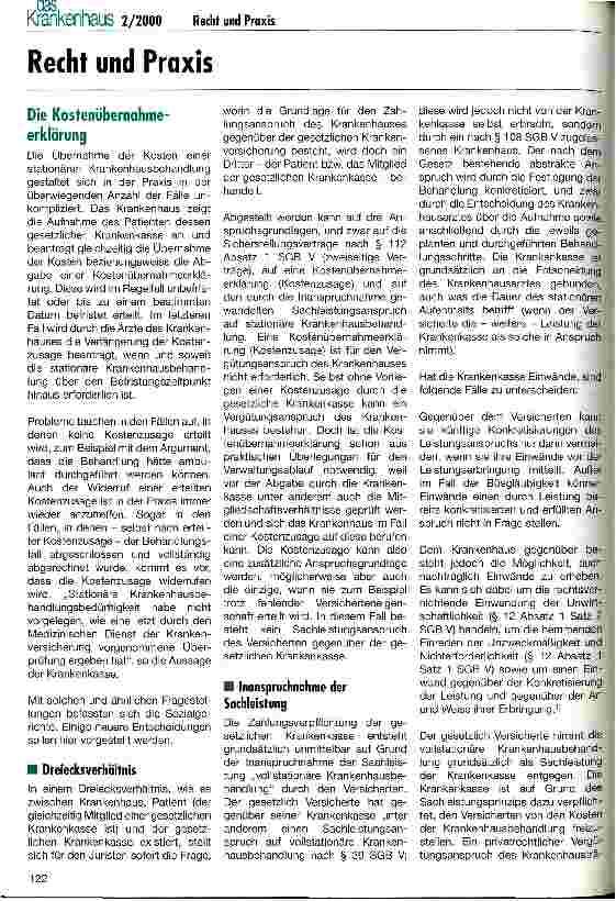 Vorschauseite 1: Die Kostenübernahmeerklärung