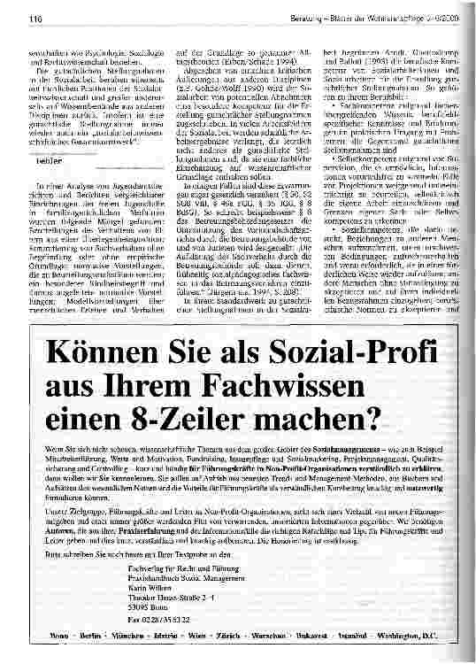 Vorschauseite 3: Beratung und gutachtliche Stellungnahmen Über einen Rollenkonflikt und wie der mit berufsethischen Standards zu lösen ist
