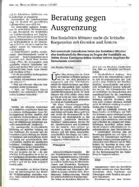 Vorschauseite 4: Beratung und gutachtliche Stellungnahmen Über einen Rollenkonflikt und wie der mit berufsethischen Standards zu lösen ist
