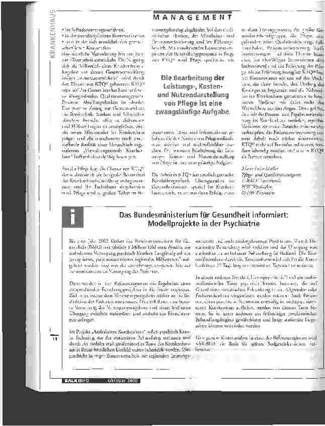 Vorschauseite 3: Das Erzielte weiter ausbauen Die Kooperation für Transparenz und Qualität im Krankenhaus (KTQ) aus Sicht der Pflege