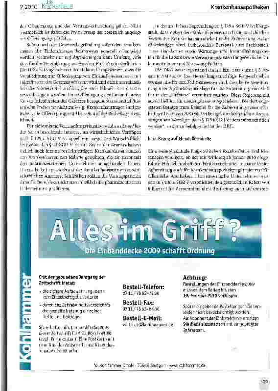 Vorschauseite 5: Auswirkungen der 15. AMG-Novelle im Bereich der Fertigarzneimittel in parenteralen Zubereitungen