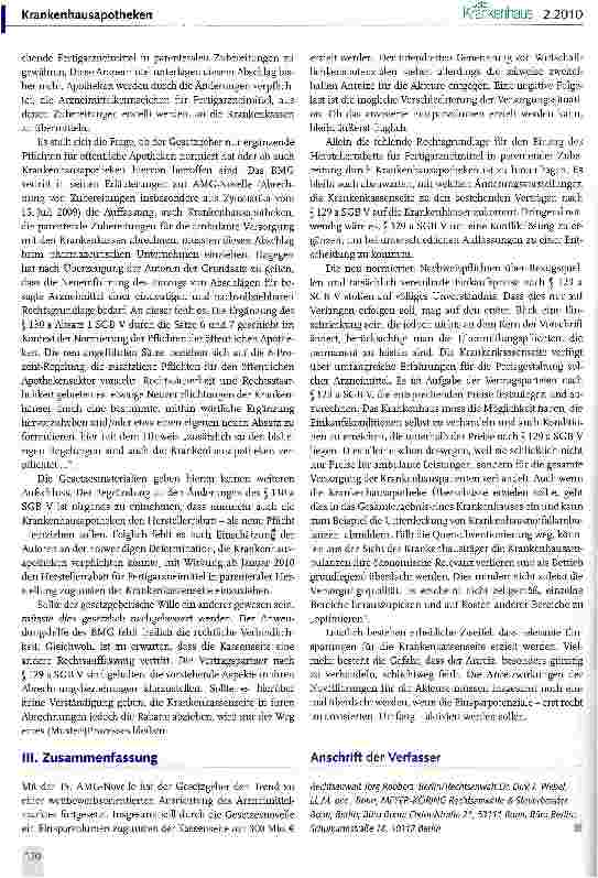 Vorschauseite 6: Auswirkungen der 15. AMG-Novelle im Bereich der Fertigarzneimittel in parenteralen Zubereitungen