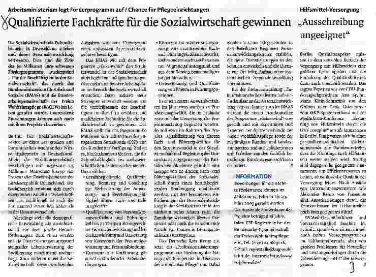 Vorschauseite 1: Qualifizierte Fachkräfte für die Sozialwirtschaft gewinnen