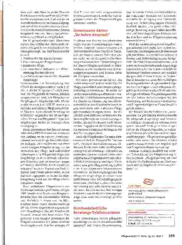 Vorschauseite 2: Rechtsanspruch auf Pflegeberatung