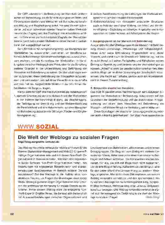 Vorschauseite 2: Teilhabe von Menschen mit Behinderung am Arbeitsleben