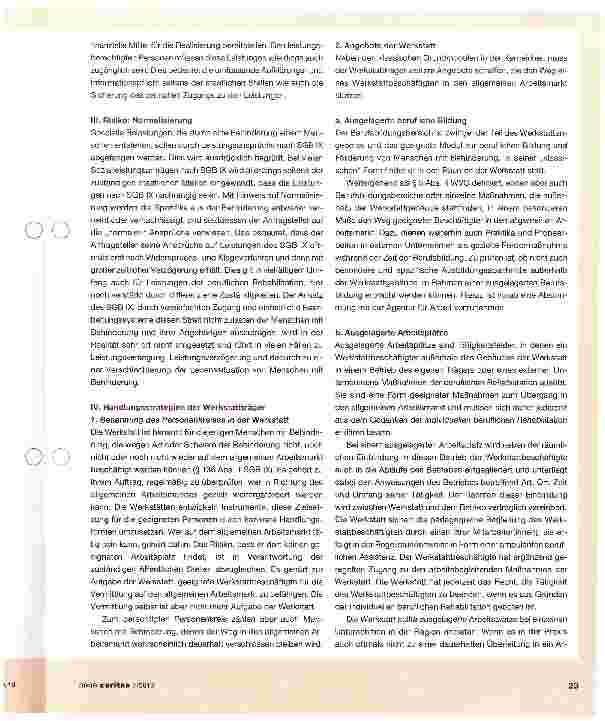 Vorschauseite 3: Teilhabe von Menschen mit Behinderung am Arbeitsleben