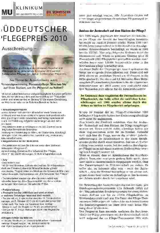 Vorschauseite 3: Der Pflegemangel im Krankenhaus wird chronisch