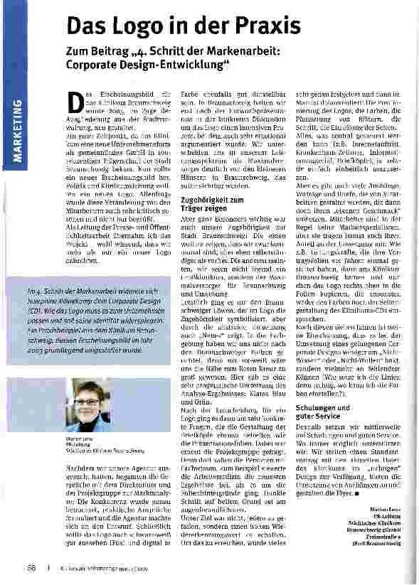Vorschauseite 1: Das Logo in der Praxis