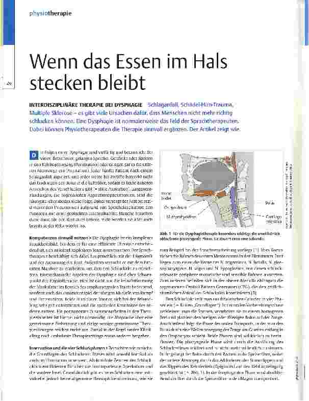 Vorschauseite 1: Wenn das Essen im Hals stecken bleibt