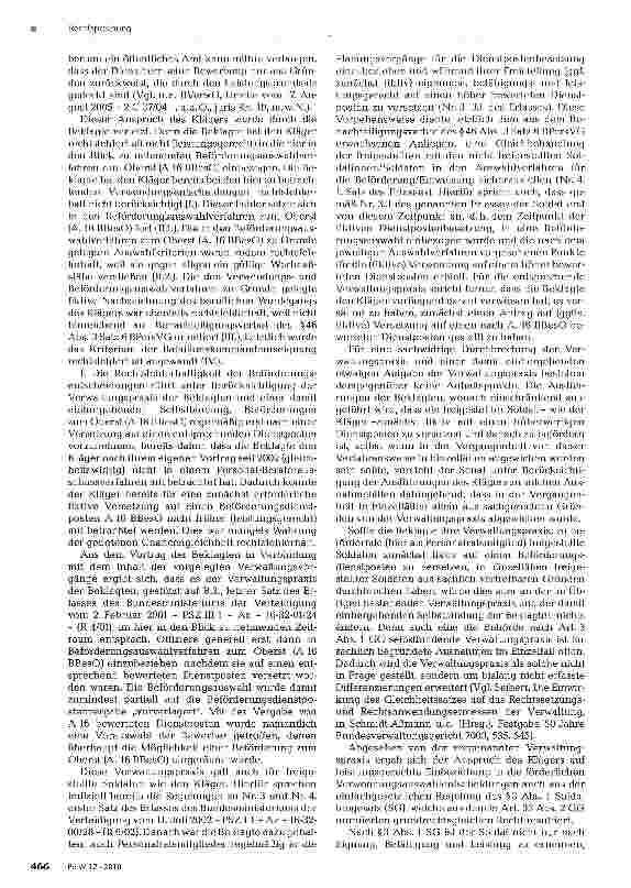 Vorschauseite 4: Schadensersatzanspruch aufgrund verspäteter Beförderung eines freigestellten Personalratsmitgliedes