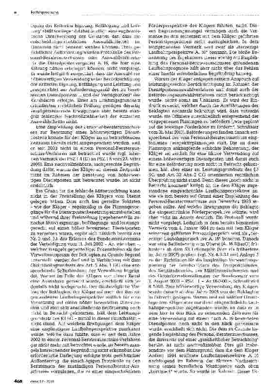 Vorschauseite 6: Schadensersatzanspruch aufgrund verspäteter Beförderung eines freigestellten Personalratsmitgliedes