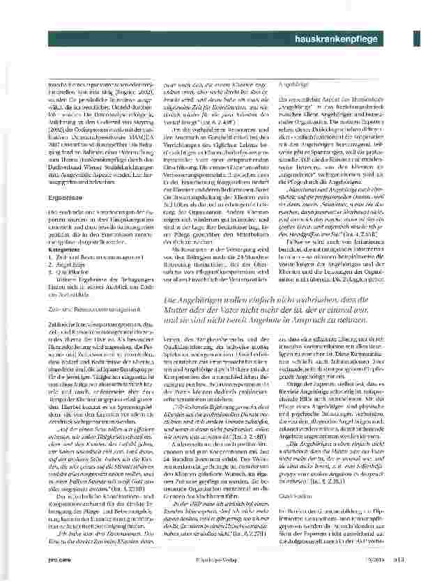 Vorschauseite 2: Hauskrankenpflege - Status quo und Perspektiven