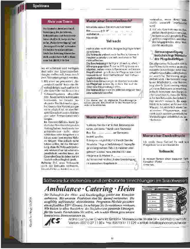 Vorschauseite 2: Gewappnet für den Ernstfall Mit Vollmacht und Vorsorgeverfügung Rechtssicherheit schaffen