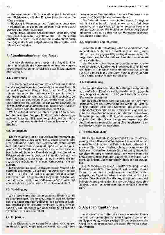 Vorschauseite 4: Ängste und Furcht im Krankenhaus