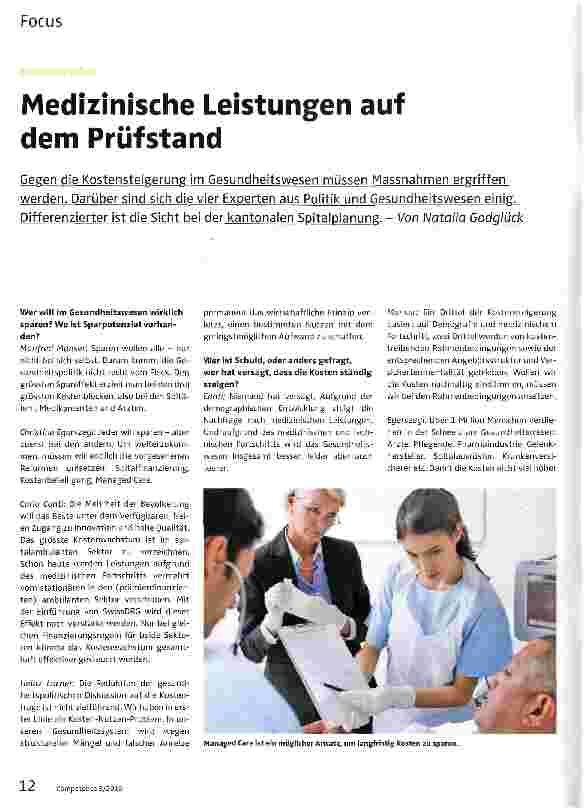 Vorschauseite 1: Medizinische Leistungen auf dem Prüfstand