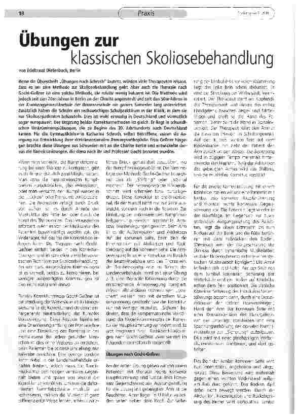 Vorschauseite 1: Übungen zur klassischen Skoliosebehandlung