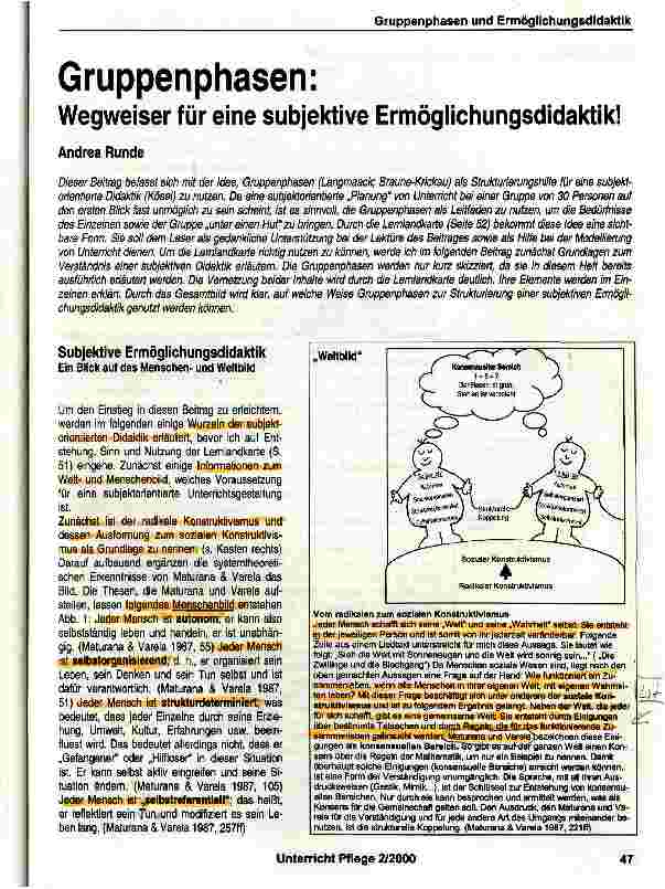 Vorschauseite 1: Gruppenphasen: Wegweiser für eine subjektive Ermöglichungsdidaktik!