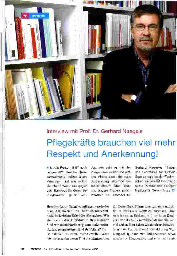 Vorschauseite 1: Pflegekräfte brauchen viel mehr Respekt und Anerkennung!